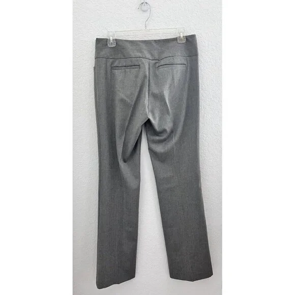 Express Editor Grey Work Career Office Pants Capsule Wardrobe Straight Leg 4R